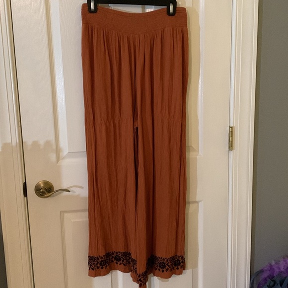 American Eagle Orange Wide Leg Pants, M - Picture 2 of 3